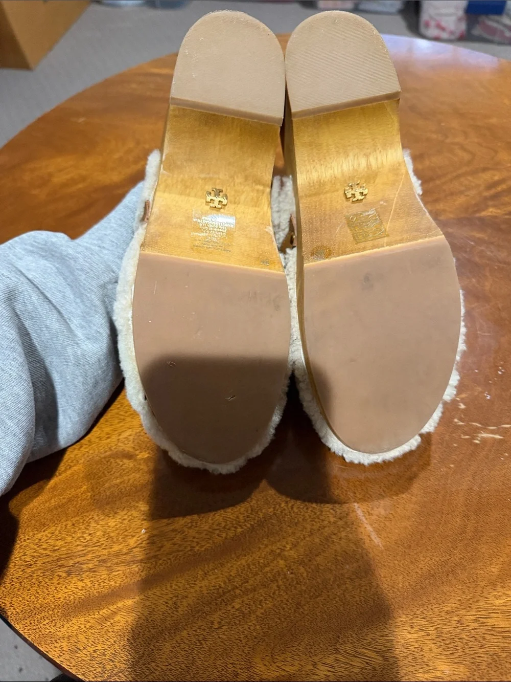 Tory Burch Jessa Shesarling Clogs